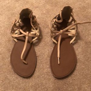 Tan Grecian sandals